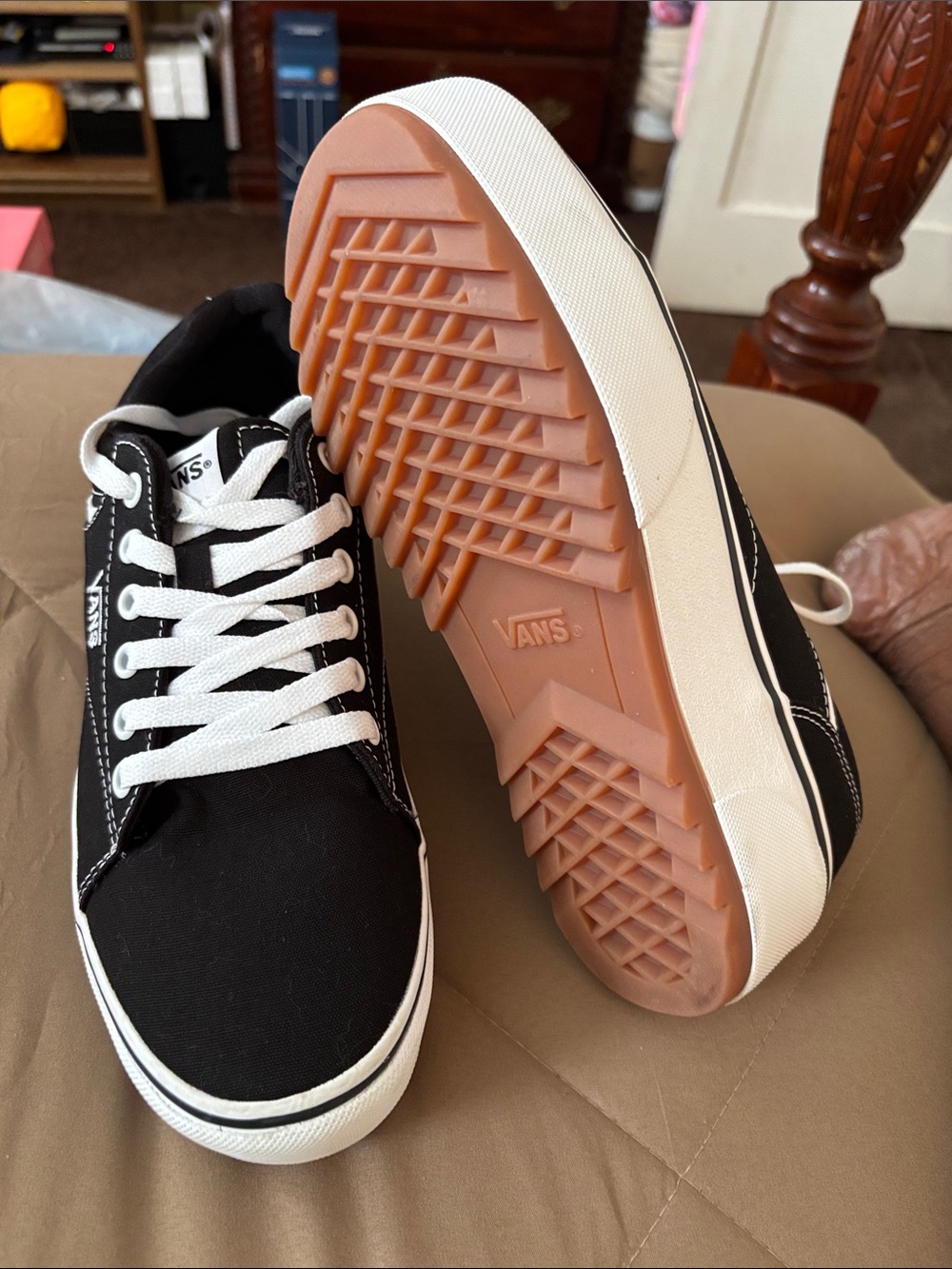 Vans Black Canvas Low-Top Sneakers - Picture 2 of 9